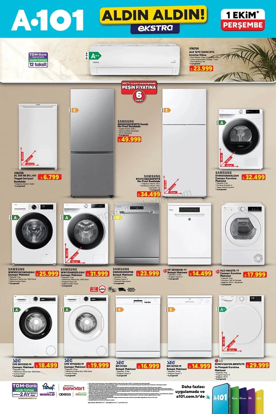 A101 01.10.2026 Aldın Aldın Ekstra Broşürü kampanyası — afiş 5