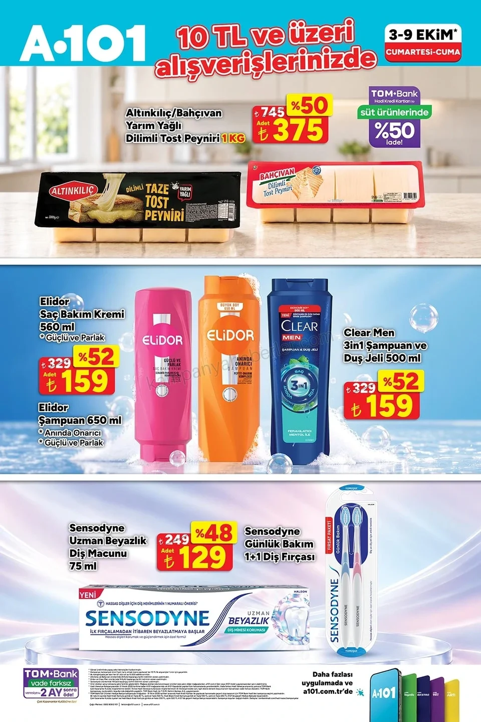 A101 03.10.2026 10 TL ve üzeri alışveriş fırsatları kampanyası — afiş 1