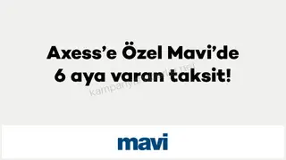 Akbank Axess’e Özel Mavi’de 6 aya varan taksit! 2027 — kampanya görseli