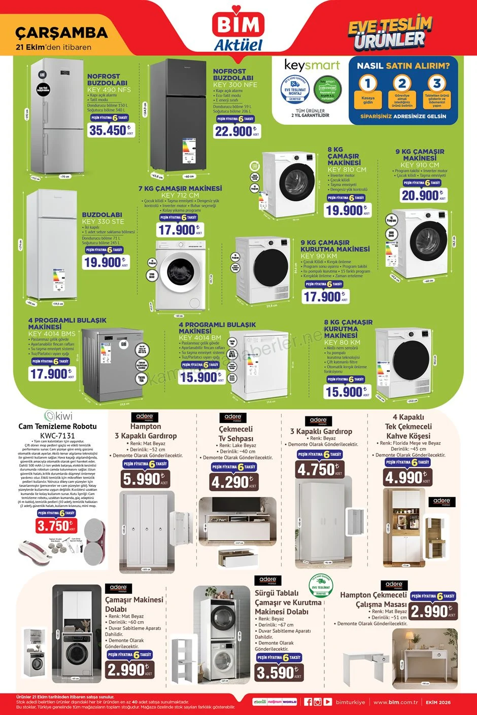 BİM 21 Ekim Çarşamba 2026 aktüel ürünleri ve fiyatları — afiş