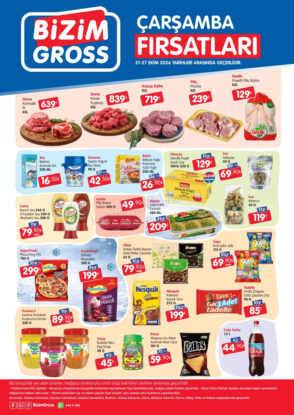 Bizim Toptan 21.10.2026 – 27.10.2026 Bizim Gross Haftalık Insert kampanyası — afiş 1