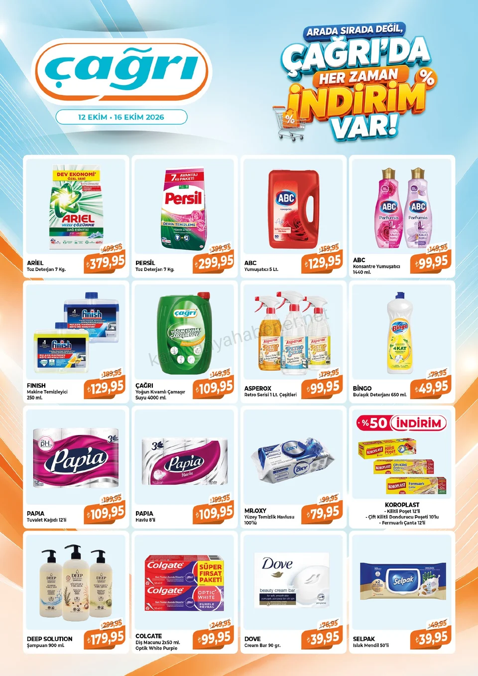 Çağrı Market 12.10.2026 – 16.10.2026 12-16 Ekim-Çağrı'da Her Zaman İndirim Var! kampanyası — afiş 4