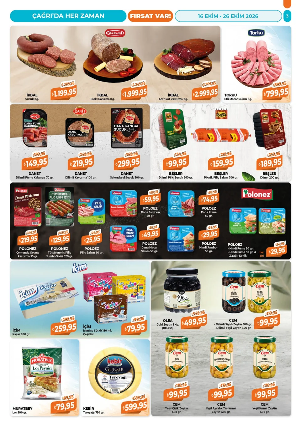 Çağrı Market 16.10.2026 – 26.10.2026 16-26 Ekim-Güncel Katalog kampanyası — afiş 3
