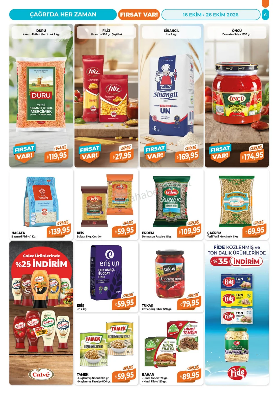 Çağrı Market 16.10.2026 – 26.10.2026 16-26 Ekim-Güncel Katalog kampanyası — afiş 6