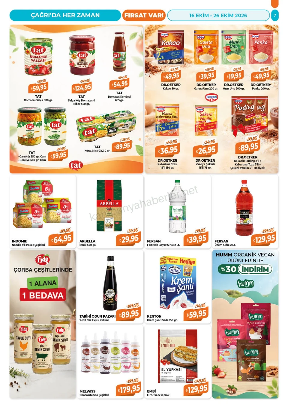 Çağrı Market 16.10.2026 – 26.10.2026 16-26 Ekim-Güncel Katalog kampanyası — afiş 7