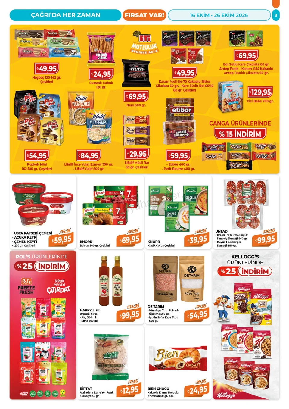 Çağrı Market 16.10.2026 – 26.10.2026 16-26 Ekim-Güncel Katalog kampanyası — afiş 8