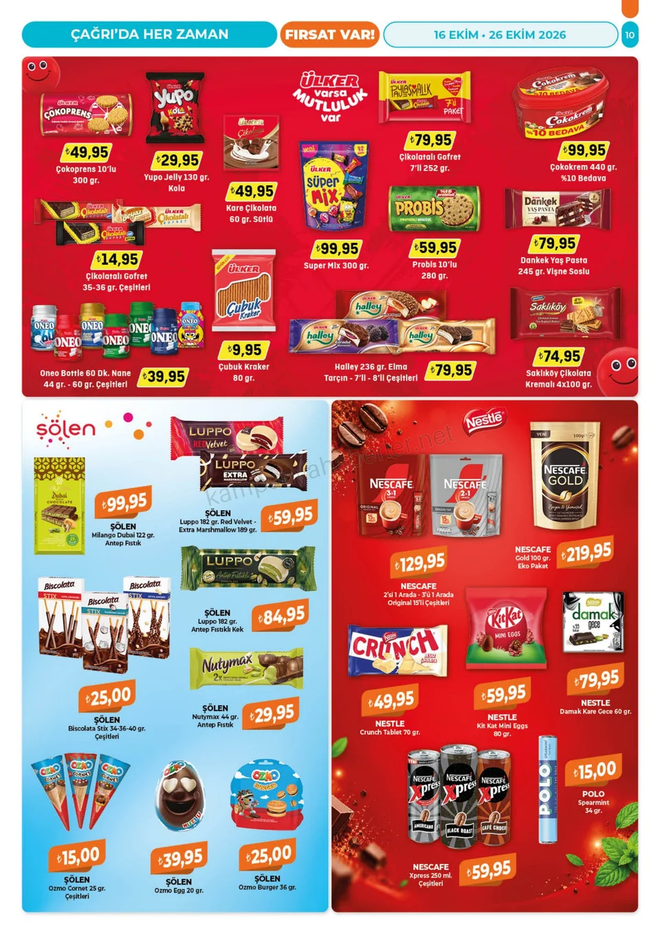 Çağrı Market 16.10.2026 – 26.10.2026 16-26 Ekim-Güncel Katalog kampanyası — afiş 10