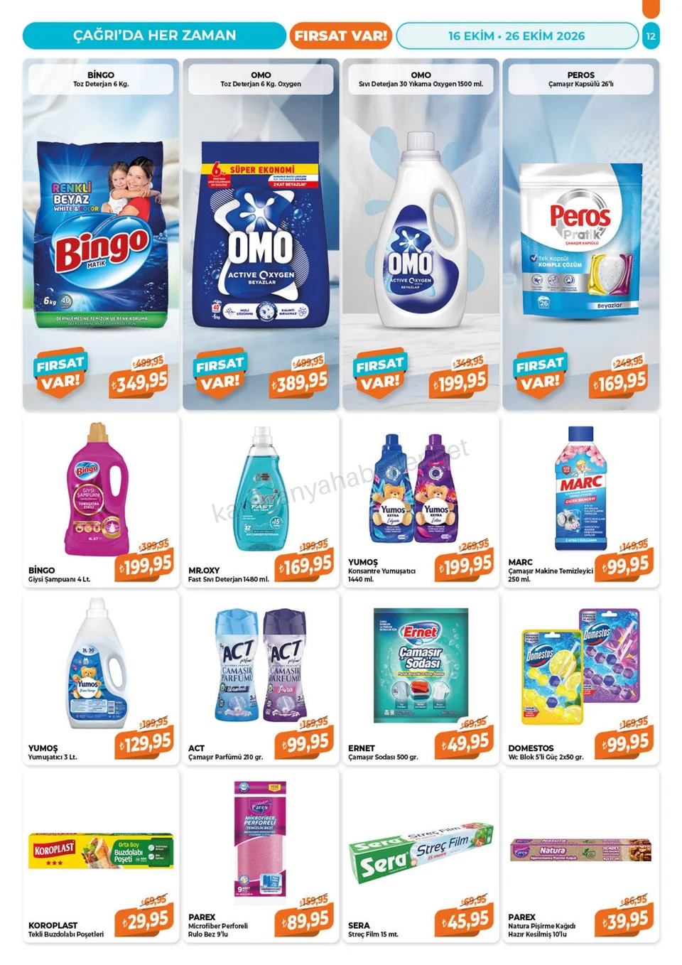 Çağrı Market 16.10.2026 – 26.10.2026 16-26 Ekim-Güncel Katalog kampanyası — afiş 12