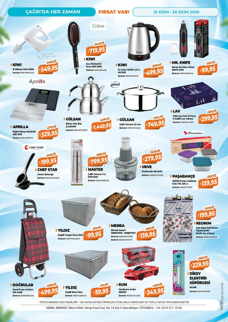 Çağrı Market 16.10.2026 – 26.10.2026 16-26 Ekim-Güncel Katalog kampanyası — afiş 16