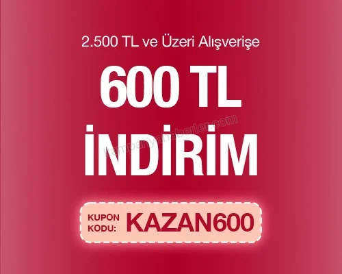 English Home 2500 TL ve Üzeri Alışverişe 600 TL İndirim 2026 — afiş 1