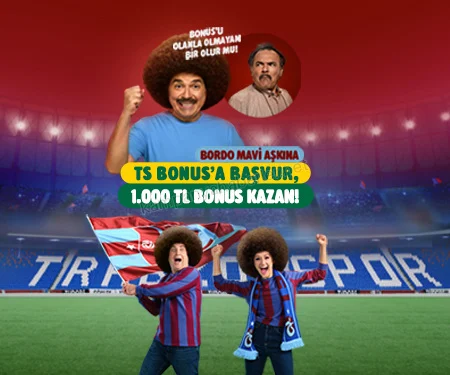 Garanti BBVA İlk Bonus kartın Trabzonspor Bonus olsun 1.000 TL bonus kazan! 2026 — kampanya görseli