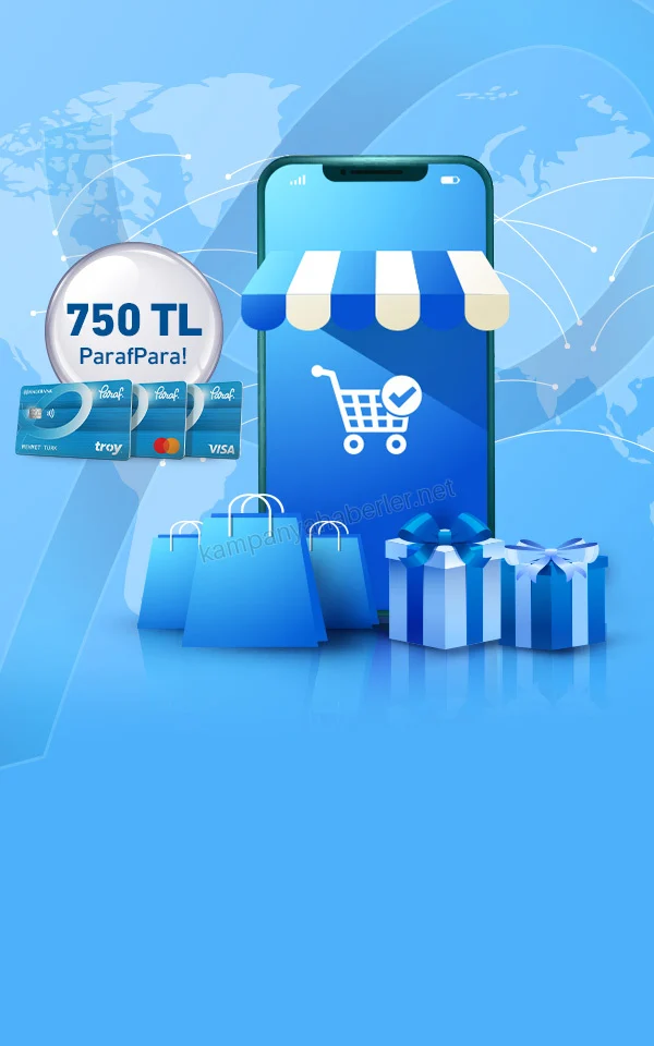 Halkbank Yurt dışı online alışverişlerinize 750 TL ParafPara! 2026 — kampanya görseli