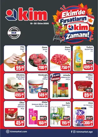 KİM Market 19.10.2026 – 30.10.2026 19-30 Ekim | Ege kampanyası — afiş 1