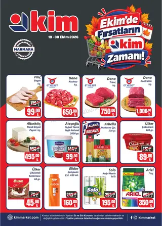 KİM Market 19.10.2026 – 30.10.2026 19-30 Ekim | Marmara kampanyası — afiş 1