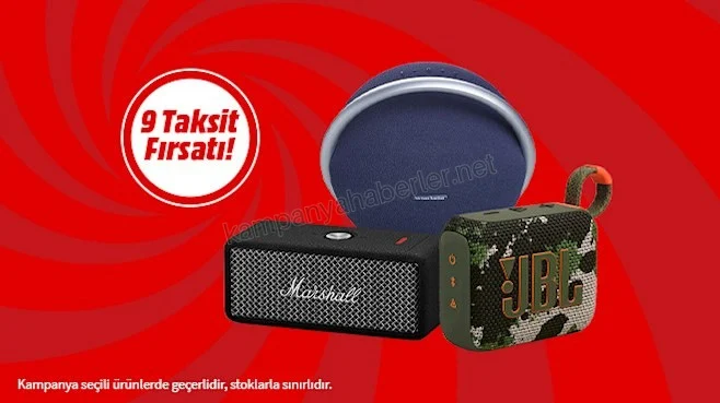 MediaMarkt Seçili Hoparlörlerde 9 Taksit 2026 — afiş 1