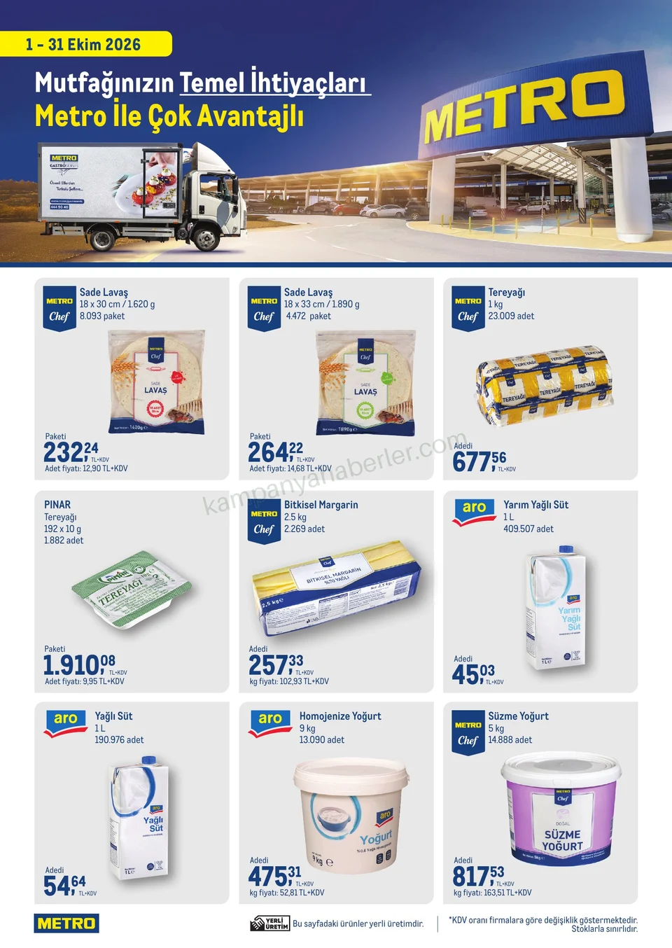 Metro Market 01.10.2026 – 31.10.2026 Mutfağınızın Temel İhtiyaçları kampanyası — afiş 1