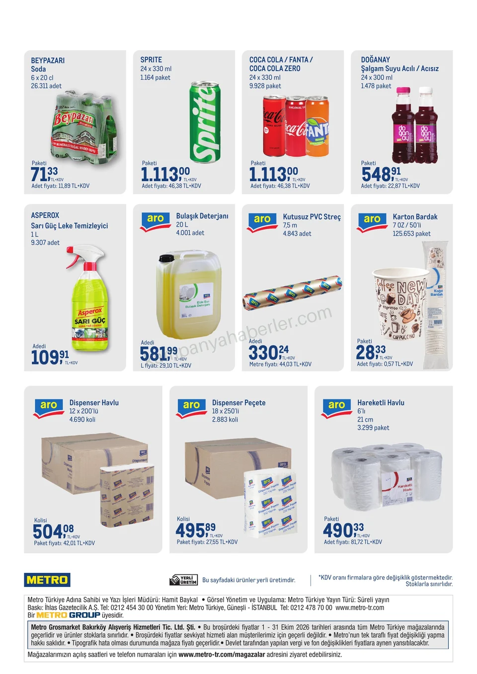 Metro Market 01.10.2026 – 31.10.2026 Mutfağınızın Temel İhtiyaçları kampanyası — afiş 8