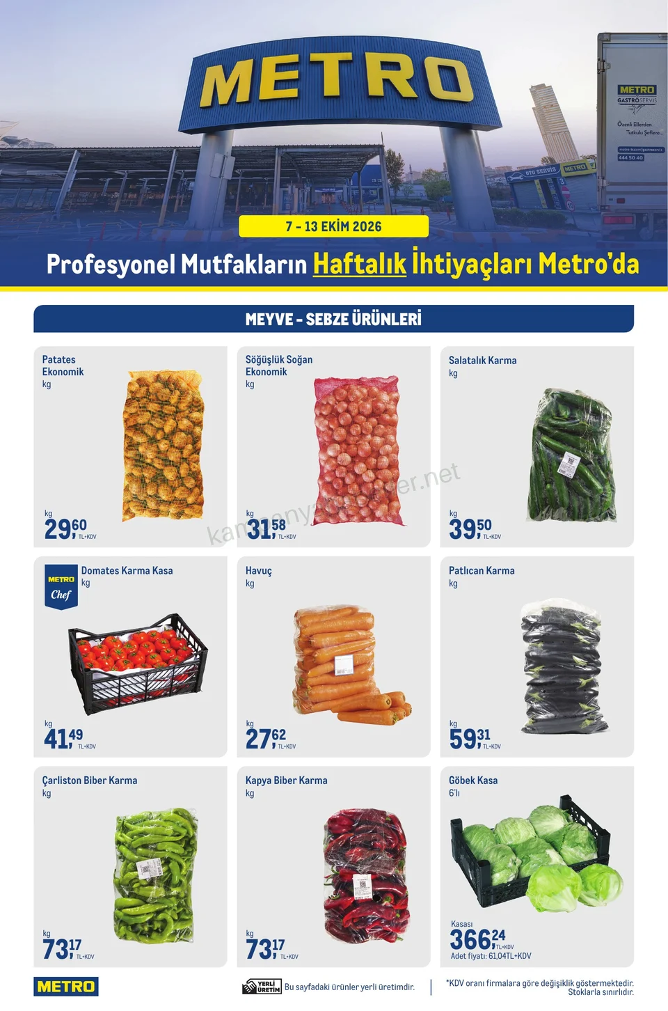 Metro Market 07.10.2026 – 13.10.2026 Profesyonel Mutfakların Haftalık İhtiyaçları kampanyası — afiş 1