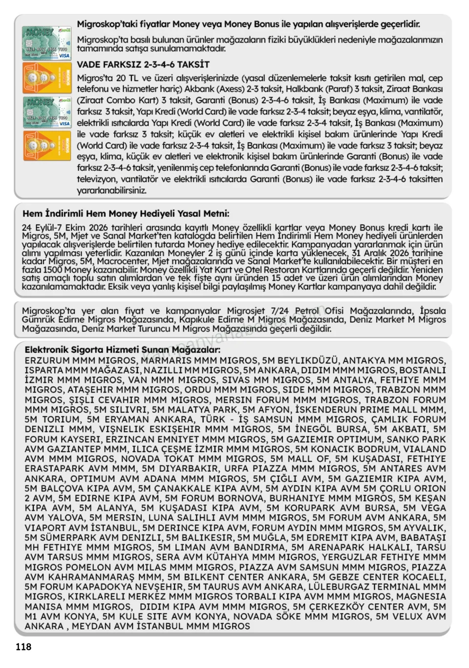 Migros 24.09.2026 – 07.10.2026 5M Migroskop Dijital kampanyası — afiş 118