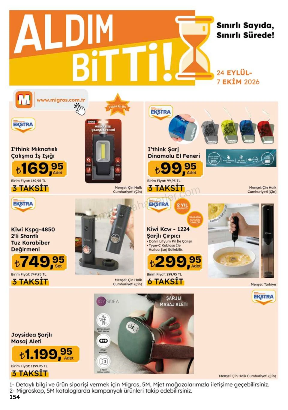 Migros 24.09.2026 – 07.10.2026 5M Migroskop Dijital kampanyası — afiş 154