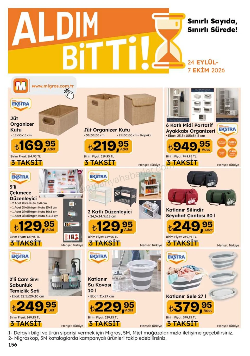 Migros 24.09.2026 – 07.10.2026 5M Migroskop Dijital kampanyası — afiş 156