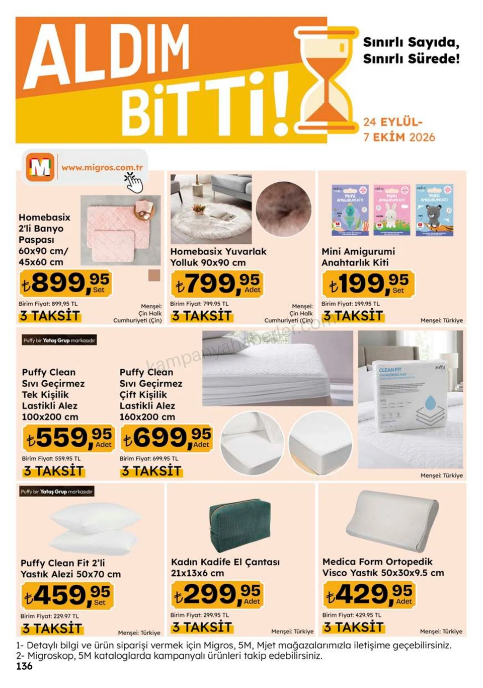 Migros 24.09.2026 – 07.10.2026 Migroskop Dijital kampanyası — afiş 136