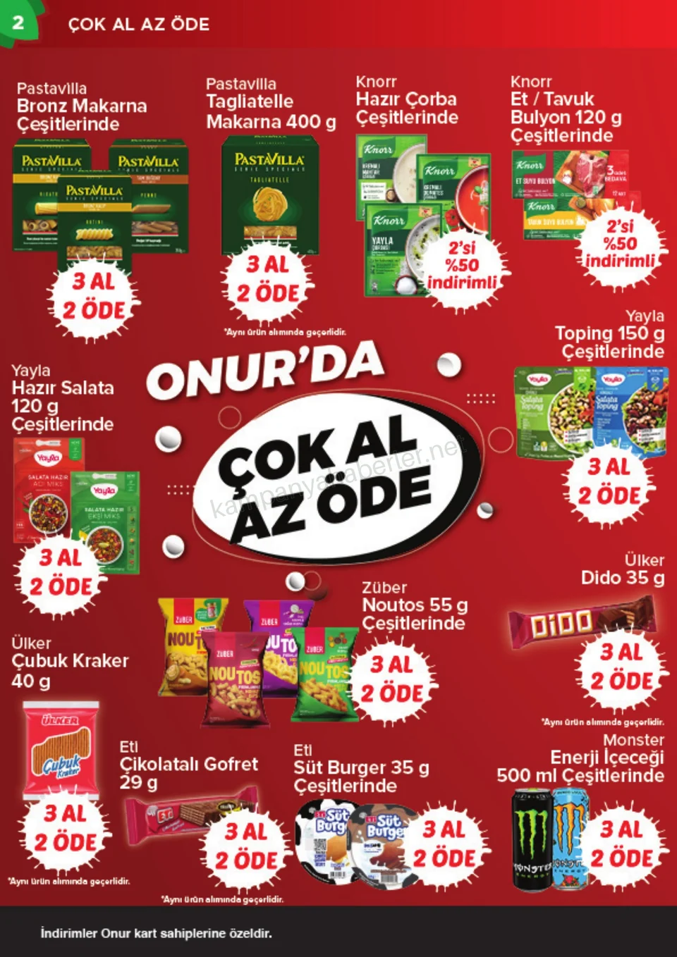 Onur Market 13.10.2026 – 26.10.2026 İstanbul Onur'da Çok Al Az Öde kampanyası — afiş 2