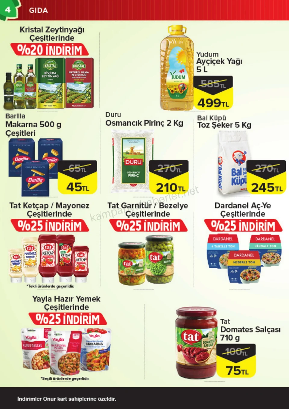 Onur Market 13.10.2026 – 26.10.2026 İstanbul Onur'da Çok Al Az Öde kampanyası — afiş 4