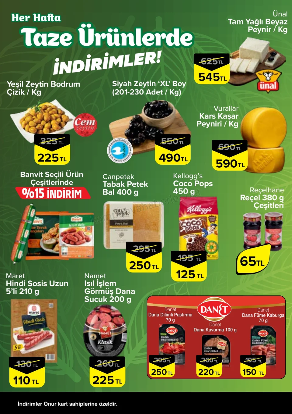 Onur Market 15.10.2026 – 21.10.2026 İstanbul Taze Ürünlerde İndirimler kampanyası — afiş 2