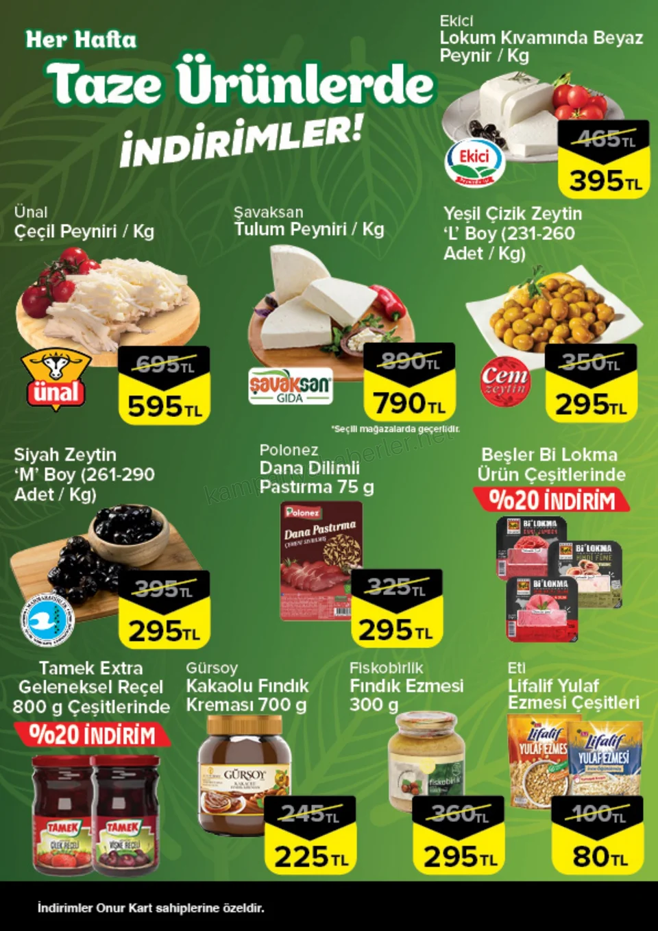 Onur Market 22.10.2026 – 28.10.2026 İstanbul Taze Ürünlerde İndirimler kampanyası — afiş 2