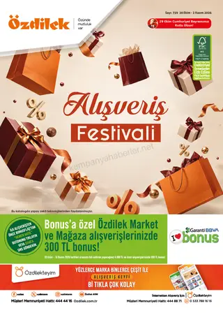 Özdilek Hipermarket 20.10.2026 – 02.11.2026 Alışveriş Festivali kampanyası — afiş 1