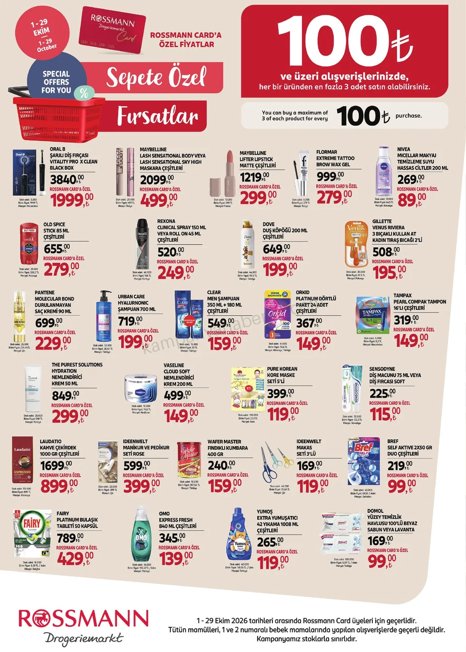 Rossmann 01.10.2026 – 29.10.2026 Ev ve Yaşam Kataloğu kampanyası — afiş 6