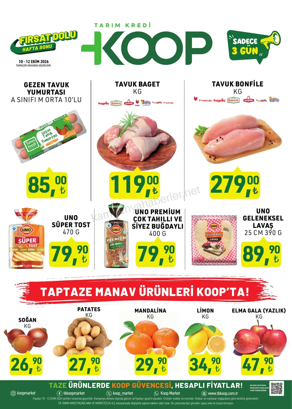 Tarım Kredi 10.10.2026 – 12.10.2026 Fırsat Günleri kampanyası — afiş 1