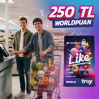 VakıfBank Like Card ile gıda alışverişlerinize 250 TL Worldpuan! 2026 — kampanya görseli
