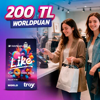 VakıfBank Like Card ile giyim alışverişlerinize 200 TL Worldpuan! 2026 — kampanya görseli