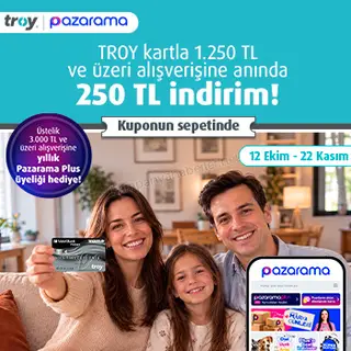 VakıfBank TROY ile Pazarama’da tek seferde 1.250 TL ve üzeri alışverişinize 250 TL indirim! 2026 — kampanya görseli