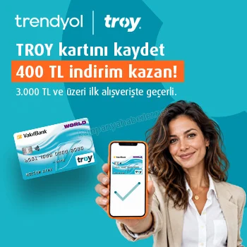 VakıfBank TROY kartını Trendyol’a kaydedenlere 400 TL indirim fırsatı! 2026 — kampanya görseli
