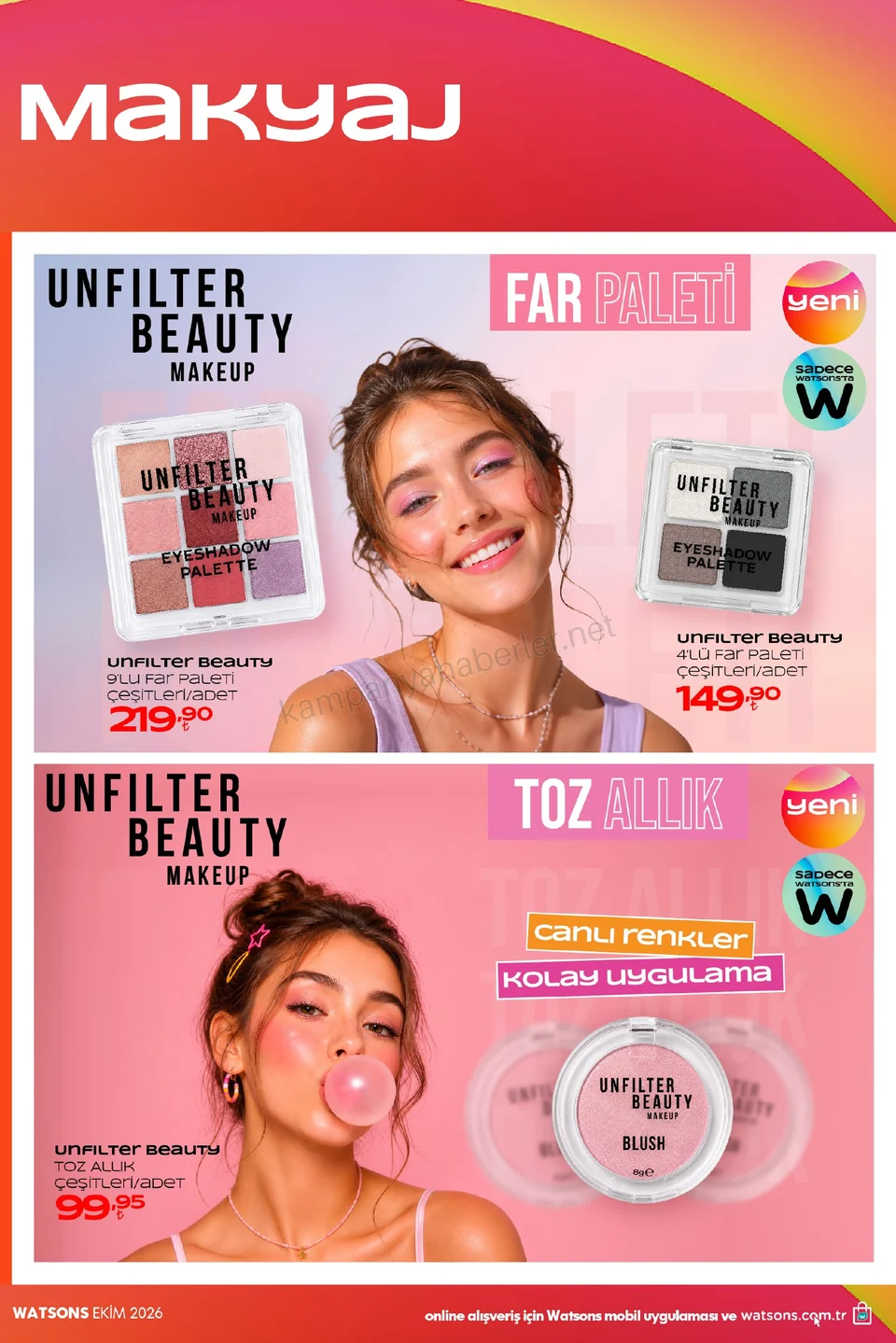 Watsons 07.10.2026 – 01.11.2026 EKİM KATALOG 2026 kampanyası — afiş 2