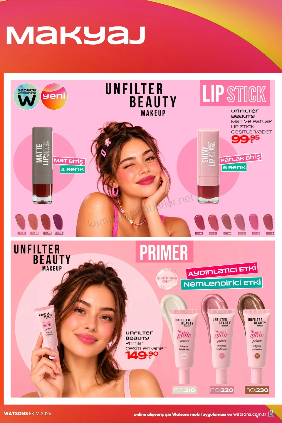 Watsons 07.10.2026 – 01.11.2026 EKİM KATALOG 2026 kampanyası — afiş 15